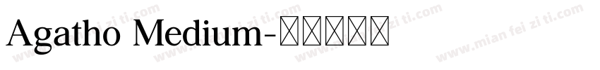 Agatho Medium字体转换